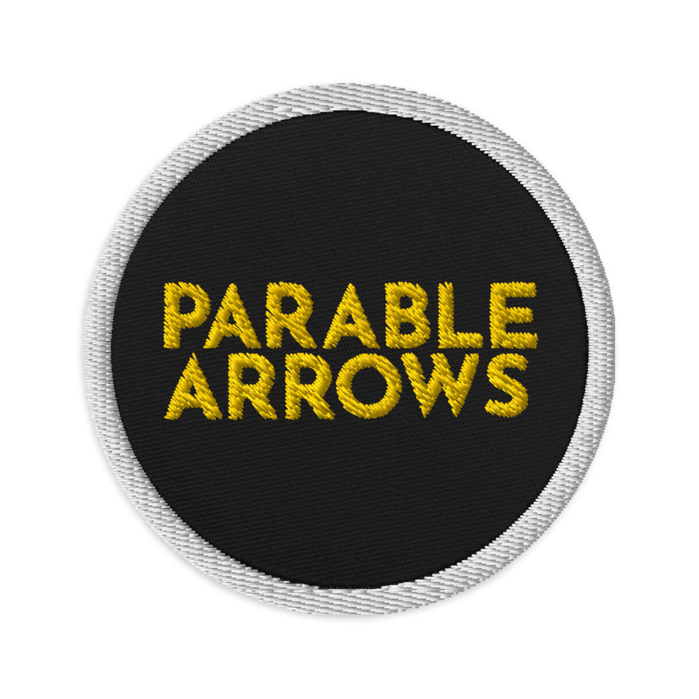 Parable Arrows Text Embroidered Patch