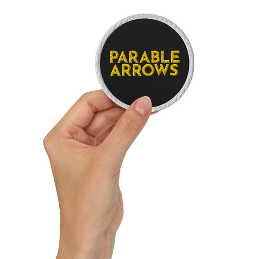 Parable Arrows Text Embroidered Patch