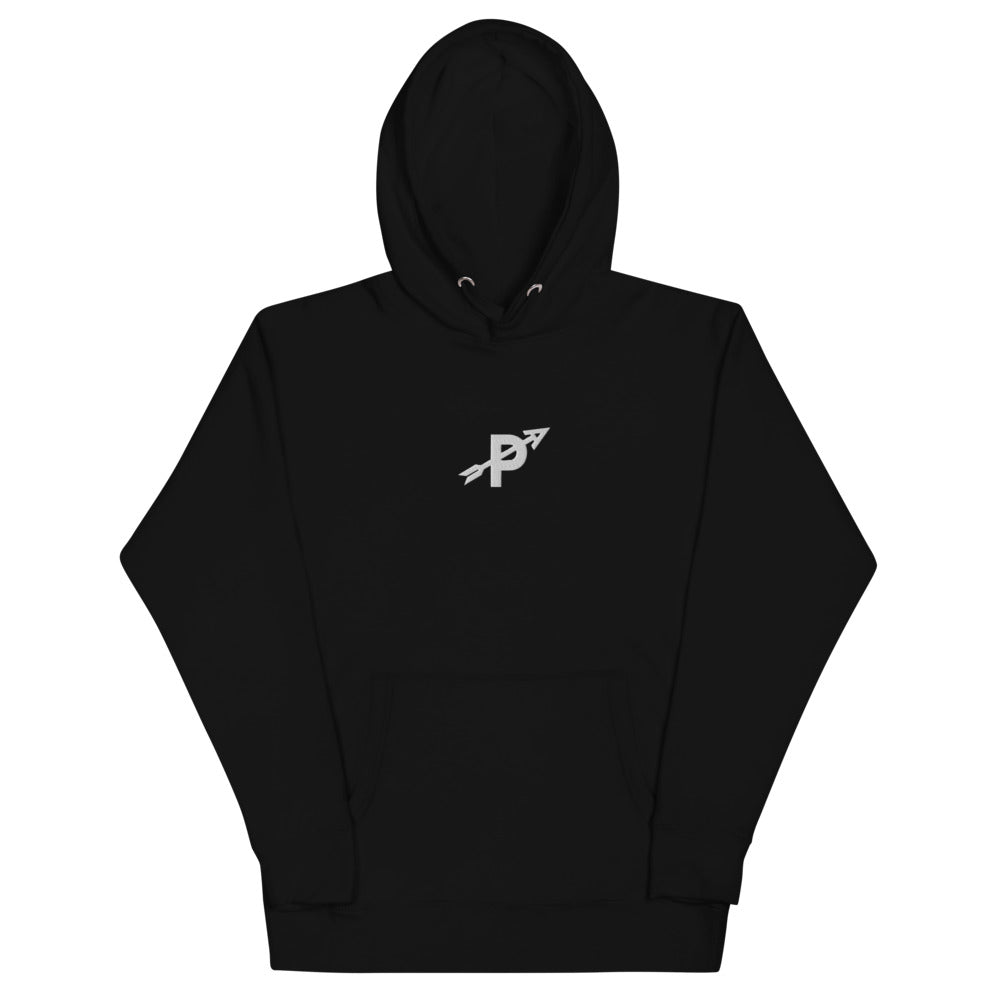 P and Arrow Embroidered Hoodie